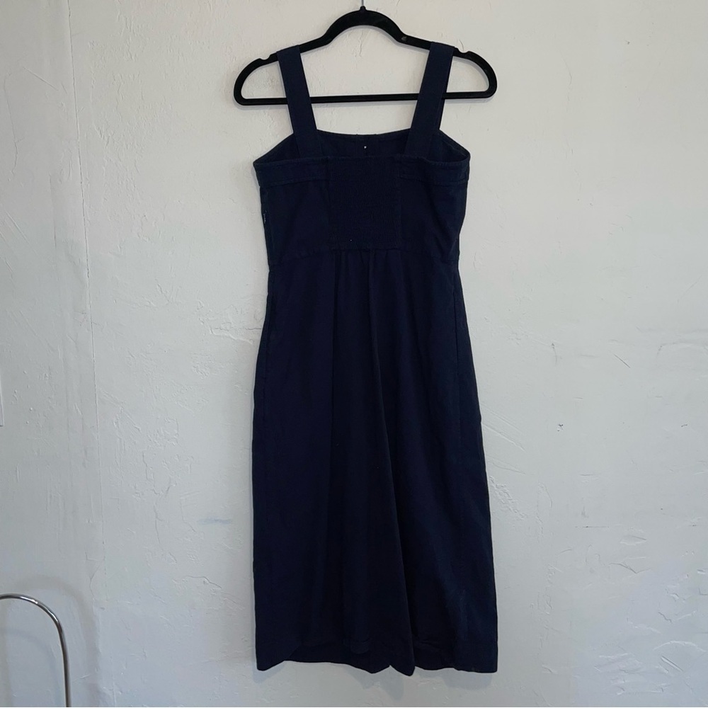 Everlane Cotton Weave Button-Down Ribbed Tank Midi Dress - Picture 3 of 6